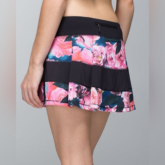 Lululemon Pace Rival Skirt (Regular) *4-way Stretch Secret Garden / Black Size 2 - Picture 6 of 14